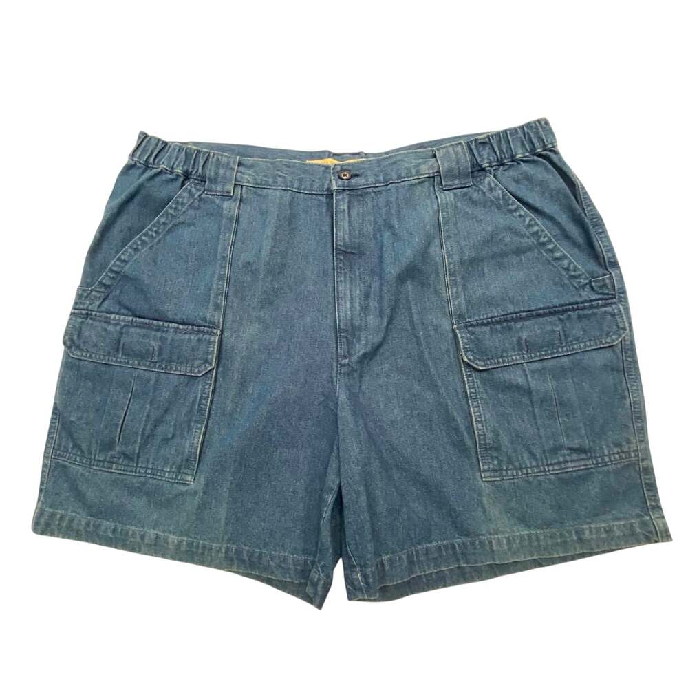 Savane Mens Blue Denim Cargo Shorts Size 42